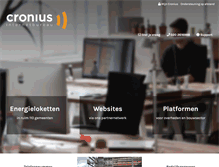 Tablet Screenshot of cronius.nl